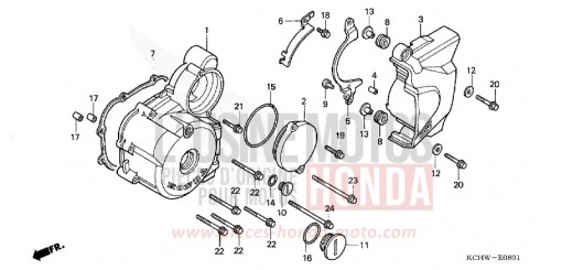 LEFT CRANKCASE COVER (2) CG125M1 de 2001